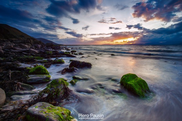 Tramonto a Rossbeigh Beach - Glenbeigh in Irlanda